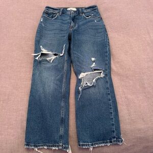 Abercrombie & Fitch Ultra High-Rise Ankle Straight Jeans - Size 26 - Xtra Short